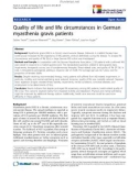 báo cáo khoa học: Quality of life and life circumstances in German myasthenia gravis patients