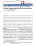 báo cáo khoa học: Quality of life in colon cancer patients with skin side effects: preliminary results from a monocentric cross sectional study