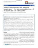 báo cáo khoa học: Quality of life of patients after retropubic prostatectomy - Pre- and postoperative scores of the EORTC QLQ-C30 and QLQ-PR25