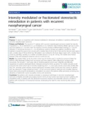 Báo cáo khoa học: Intensity modulated or fractionated stereotactic reirradiation in patients with recurrent nasopharyngeal cancer