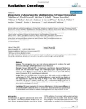 Báo cáo khoa học: Stereotactic radiosurgery for glioblastoma: retrospective analysis