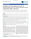 Báo cáo khoa học: Feasibility and early clinical assessment of flattening filter free (FFF) based stereotactic body radiotherapy (SBRT) treatments