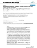 Báo cáo khoa học: Stereotactic, single-dose irradiation of stage I non-small cell lung cancer and lung metastases