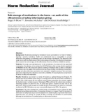 báo cáo khoa học: Safe storage of methadone in the home - an audit of the effectiveness of safety information giving