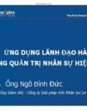 Ứng dụng lãnh đạo hành vi trong quản trị nhân sự hiện đại