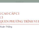 Bài giảng Toán cao cấp C: Phần 3 - Bùi Xuân Thắng