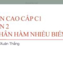 Bài giảng Toán cao cấp C: Phần 2 - Bùi Xuân Thắng