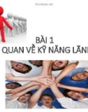 Bài giảng Kỹ năng lãnh đạo: Bài 1 - ThS. Nguyễn Thị Minh Thu