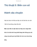 Thủ thuật 5: Biến con số thành câu chuyện