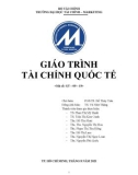 Giáo trình Tài chính quốc tế: Phần 1 - PGS.TS. Hồ Thủy Tiên (Chủ biên)