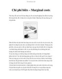 Chi phí biên – Marginal costs