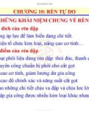 Bài giảng Kỹ thuật chế tạo 2: Chương 10