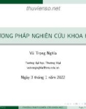 Bài giảng Phương pháp nghiên cứu khoa học: Chương 1 - Vũ Trọng Nghĩa