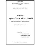 Bài giảng Thị trường chứng khoán: Phần 1 - PGS. TS Hồ Thuỷ Tiên