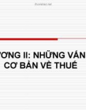 Những vấn đề cơ bản về thuế