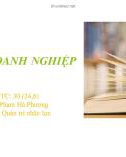 Bài giảng Kinh tế doanh nghiệp: Chương 1 - Phạm Hà Phương