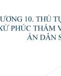 Bài giảng Luật tố tụng dân sự: Chương 10 - Mai Hoàng Phước