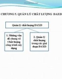 Bài giảng Quản lý dự án xây dựng: Chương 5 - ThS. Lê Hải Quân