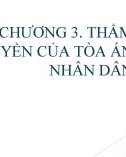 Bài giảng Luật tố tụng dân sự: Chương 3 - Mai Hoàng Phước