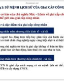 Bài giảng Chủ nghĩa xã hội khoa học: Chương 2 - TS. Nguyễn Hồng Cử