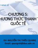 Bài giảng Thanh toán quốc tế: Chương 5 - Nguyễn Thị Thiều Quang