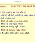 Bài giảng Thống kê kinh doanh và kinh tế - Chương 9: Phân tích phương sai