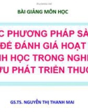 Bài giảng Các phương pháp sàng lọc để đánh giá hoạt tính sinh học trong nghiên cứu phát triển thuốc: Chương 1