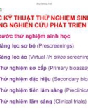 Bài giảng Các phương pháp sàng lọc để đánh giá hoạt tính sinh học trong nghiên cứu phát triển thuốc: Chương 2