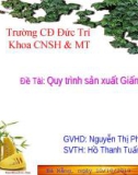 Tiểu luận Quy trình sản xuất Giấm