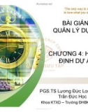 Bài giảng Quản lý dự án: Chương 4 - TS. Trần Đức Học