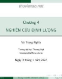 Bài giảng Phương pháp nghiên cứu khoa học: Chương 4 - Vũ Trọng Nghĩa