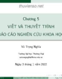 Bài giảng Phương pháp nghiên cứu khoa học: Chương 5 - Vũ Trọng Nghĩa