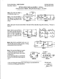 Đề thi cuối học kỳ II năm học 2013 - 2014 môn Mạch điện C - Lớp KUVL12