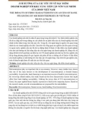 Ảnh hưởng của các yếu tố về đặc điểm doanh nghiệp tới khả năng tiếp cận vốn vay NHTM của DNSN Việt Nam