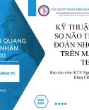 Báo cáo khoa học: Kỹ thuật chụp cộng hưởng từ sọ não trong chẩn đoán nhồi máu não trên máy cộng hưởng từ 1.5 TESLA.