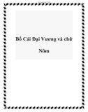 Bố Cái Đại Vương và chữ Nôm