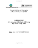 Báo cáo nghiên cứu nông nghiệp Lên men, sấy và đánh giá chất lượng hạt ca cao ở Việt Nam - MS10 