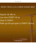 Bài giảng Phân tích lựa chọn danh mục - TS. Trần Quốc Tuấn