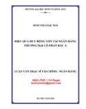 Luận văn thạc sĩ Tài chính ngân hàng: Hiệu quả huy động vốn tại Ngân hàng thương mại cổ phần Bắc Á