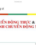 Chương 6: CHUYỂN ĐỘNG THỰC & ĐIỀU CHỈNH CHUYỂN ĐỘNG MÁY