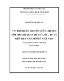 Luận văn Thạc sĩ Kinh tế: Vai trò quản trị vốn luân chuyển đối với mối quan hệ giữa đầu tư và giới hạn tài chính ở Việt Nam