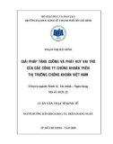 Luận văn Thạc sĩ Kinh tế: Giải pháp tăng cường và phát huy vai trò của các công ty chứng khoán trên thị trường chứng khoán Việt Nam