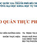 Bài thuyết trình: Bảo quản thực phẩm