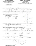 Đề thi giữa học kì 1 môn Toán lớp 12 năm 2020-2021 có đáp án - Trường THPT Hoàng Văn Thụ
