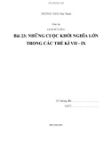 Giáo án Lịch sử lớp 6 Bài 23: Những cuộc khởi nghĩa lớn trong các thế kỷ VII - IX