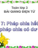 Bài giảng Phép chia hết và phép chia có dư - Toán 3 - GV.Ng.P.Hùng