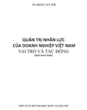 Vai trò và tác động quản trị nhân lực: Phần 1