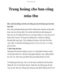 Trang hoàng ban công mùa thu