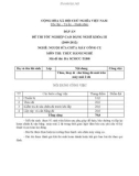 Đáp án đề thi tốt nghiệp cao đẳng nghề khóa 3 (2009-2012) - Nghề: Nguội sửa chữa máy công cụ - Môn thi: Thực hành nghề - Mã đề thi: ĐA SCMCC-TH08