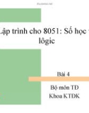 Lập trình cho 8051: Số học và p lôgic